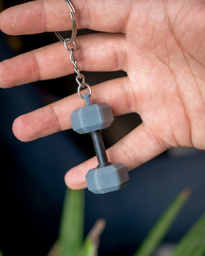 Mini Dumbbell Keychain