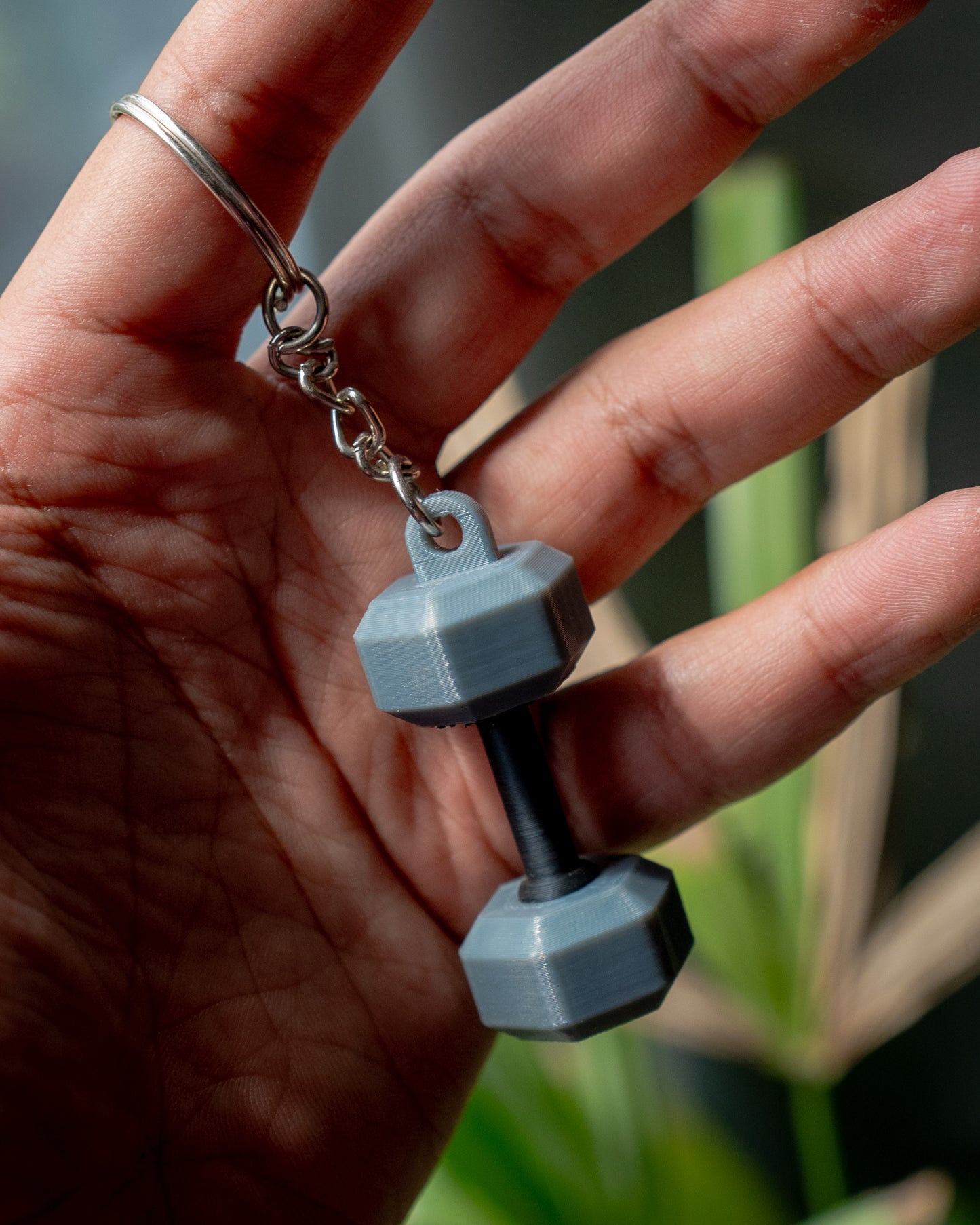 Mini Dumbbell Keychain